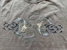 Vintage ODM Dragon Ying Yang Sleeveless Skate T-Shirt XL