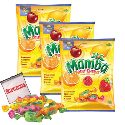 Mamba Fruit Chews Assorted Candy, Individually Wrapped Candies 3.52 Oz (Pack of