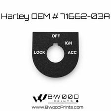 Harley Replacement Ignition Switch Plate -OEM # 71436-98 & 71662-03A 