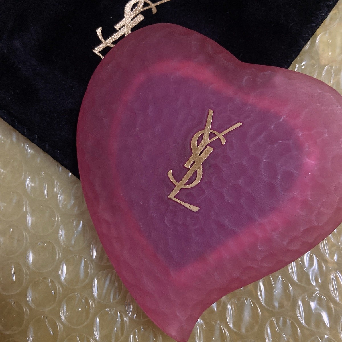 Yves Saint Laurent Heart Mini Hand Mirror Compact YSL Vintage | eBay