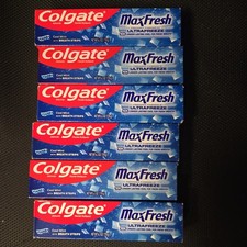 LOT 6 Colgate MaxFresh with Whitening Toothpaste 6.3 oz FREE SHIP