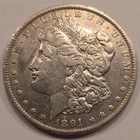 1891 Silver Morgan Dollar $1 90% Silver FREE SHIPPING