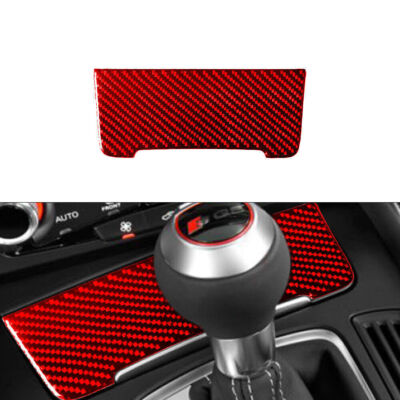 For Audi Q5 2009-17 Red Carbon Fiber Storage Cigarette Lighter Panel Cover  Trim