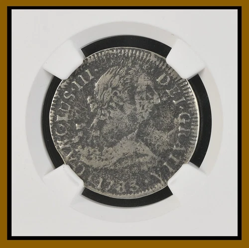 Mexico 2 Reales Silver Coin, 1783 El Cazador Shipwreck Genuine NGC 6878214-002