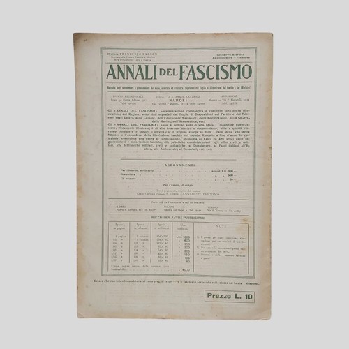 Rivista Annali del Fascismo n. 2 Febbraio 1937 - Picture 5 of 5