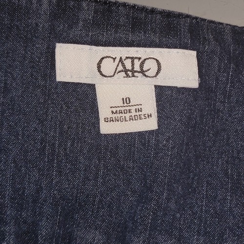Cato Stretch Denim Skirt Size 10 Dark blue Modest A-line Flare Pockets - 第 6/7 張圖片