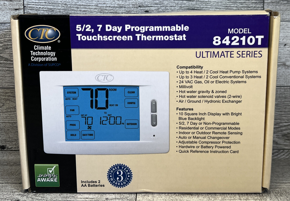 Supco 84210T Touchscreen Wall Thermostat for sale online | eBay