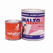 Vernice Smalto Ceramica E Sanitari A+B Bagno Piatto Doccia Kg 0,600 (Mq6) Colori