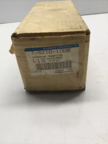 NEW, JOHNSON CONTROLS, T-5210-1008, TEMP.  TRANSMITTER 5 1/2 INCH BULB. (12J-3)