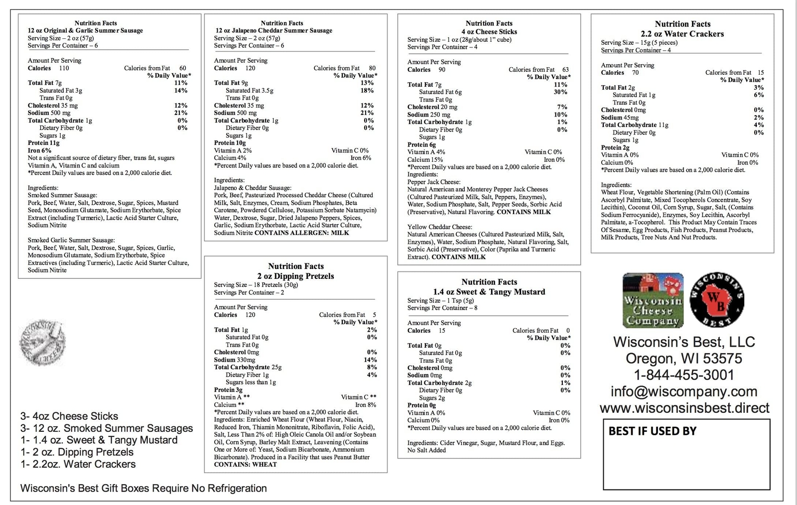 Wisconsin's Best & Wisconsin Cheese Company's Ultimate Gift Basket,100