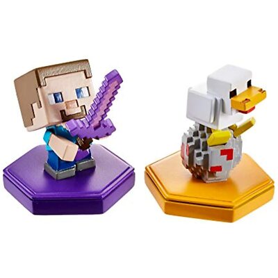 Minecraft Earth Attacking Steve & Spawning Chicken Boost Mini Figure Set