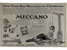 Meccano Engineering Toys Original 1920s PRINT AD Punch UK ~8x5"