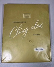 Vintage Sears 3 Pairs Cling-Alon Hosiery Sunset Classic L A 8 1/2 to 9 1/2