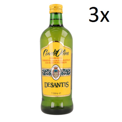 3x De Santis CondiOliva Olive raffinierte und native Olivenöle 1L olio di oliva