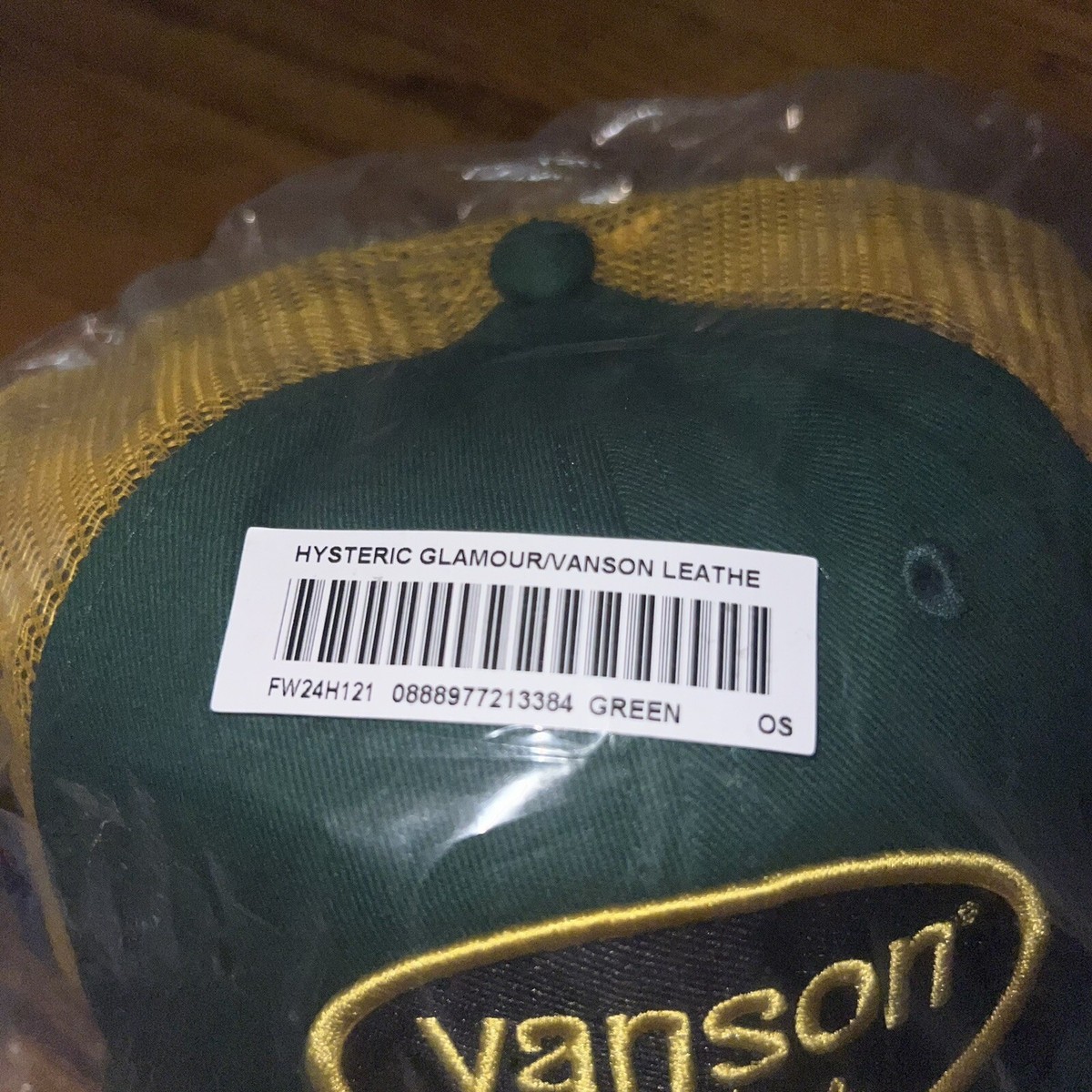 Supreme Hysteric Glamour Vanson Leather Mesh Back 6-Panel Green
