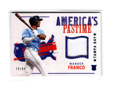 2022 Panini Chronicles America's Pastime Swatches Blue /99 Wander Franco Rookie