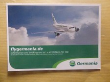 GERMANIA AIRBUS A 319 AIRLINE ISSUE / CARTE DE COMPAGNIE