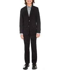 Calvin Klein L130343 Big Boy's Black Dress Pants Size 14 Regular