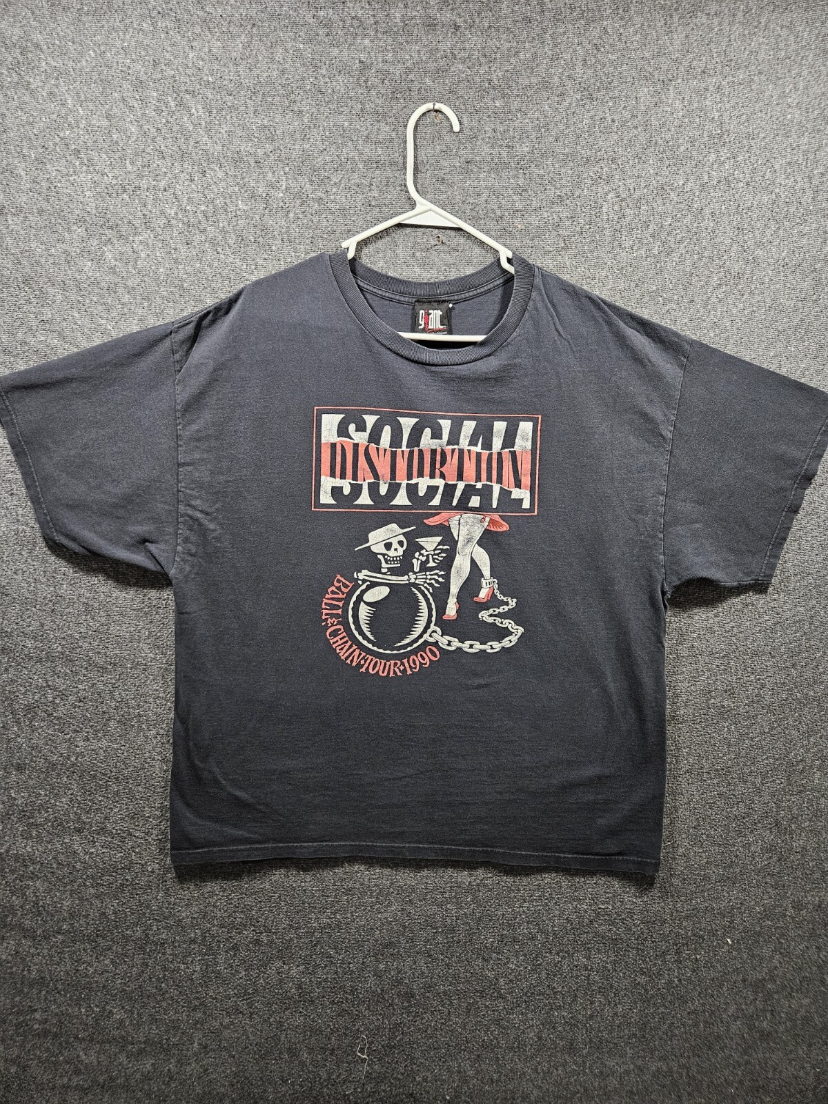 Vintage 1990 Social Distortion Ball & Chain Tour T-Shirt Giant Tag Size L/XL