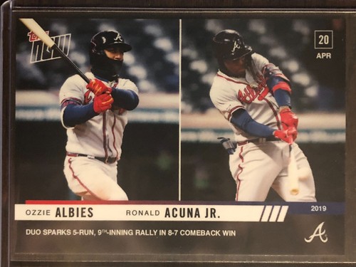 2019 Topps Now 113 Ozzie Albies / Ronald Acuña Jr.