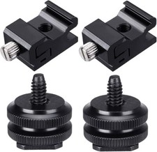 4pc 1/4" Camera Hot Shoe Flash Cold Shoe Mount Screw Adapter for DSLR Camera Rig