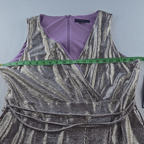 RACHEL Roy NWT Women's Plus Size Brigette Foil Dress Sleeveless Cocktail 2X - Picture 7 of 11