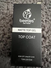 Beetles Gel No Wipe Matte Top Coat - Soak Off Nail Lamp Polish, Long Lasting-NEW