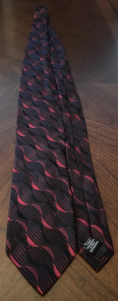 Concepts By Claiborne красный черный ручной работы 100% шелк мужской галстук сделано в Китае - Изображение 3 из 4