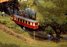 Modell-Eisenbahn Postkarte Railways Postcard Zug Schmalspurbahn im Erzgebirge