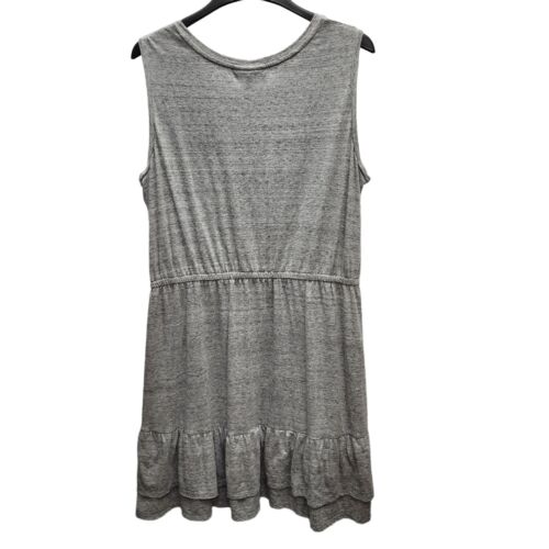 Lane Bryant Womens 22/24 Dress Gray Elastic Waist Ruffle Tiered Hem Sleeveless - Picture 3 of 7
