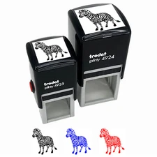 Abstract Striped Zebra Self-Inking Rubber Stamp Ink Stamper