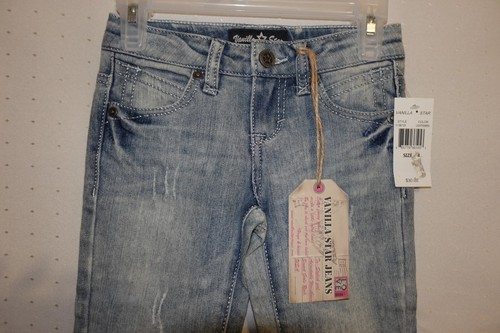 BRAND NEW VANILLA STAR GIRLS BLUE JEANS SIZE 4 - Picture 2 of 5