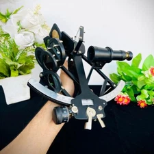 Vintage Nautical Sextant Marine Navigation Instrument Brass Telescope Decor Gift