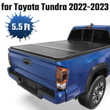 5.5FT Hard Tri-Fold Truck Bed Cover Tonneau Cover for 2022-2024 Toyota Tundra X