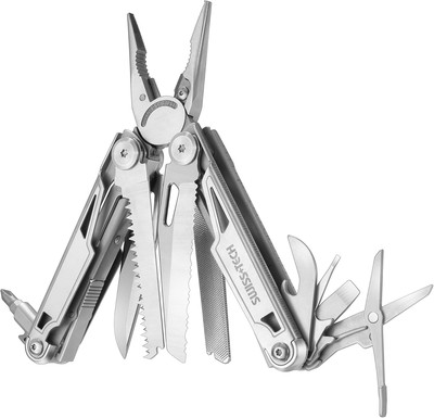 Multifunktionszange 16-In-1, Mulitool Faltbare Multifunktionale Zange, Edelstahl