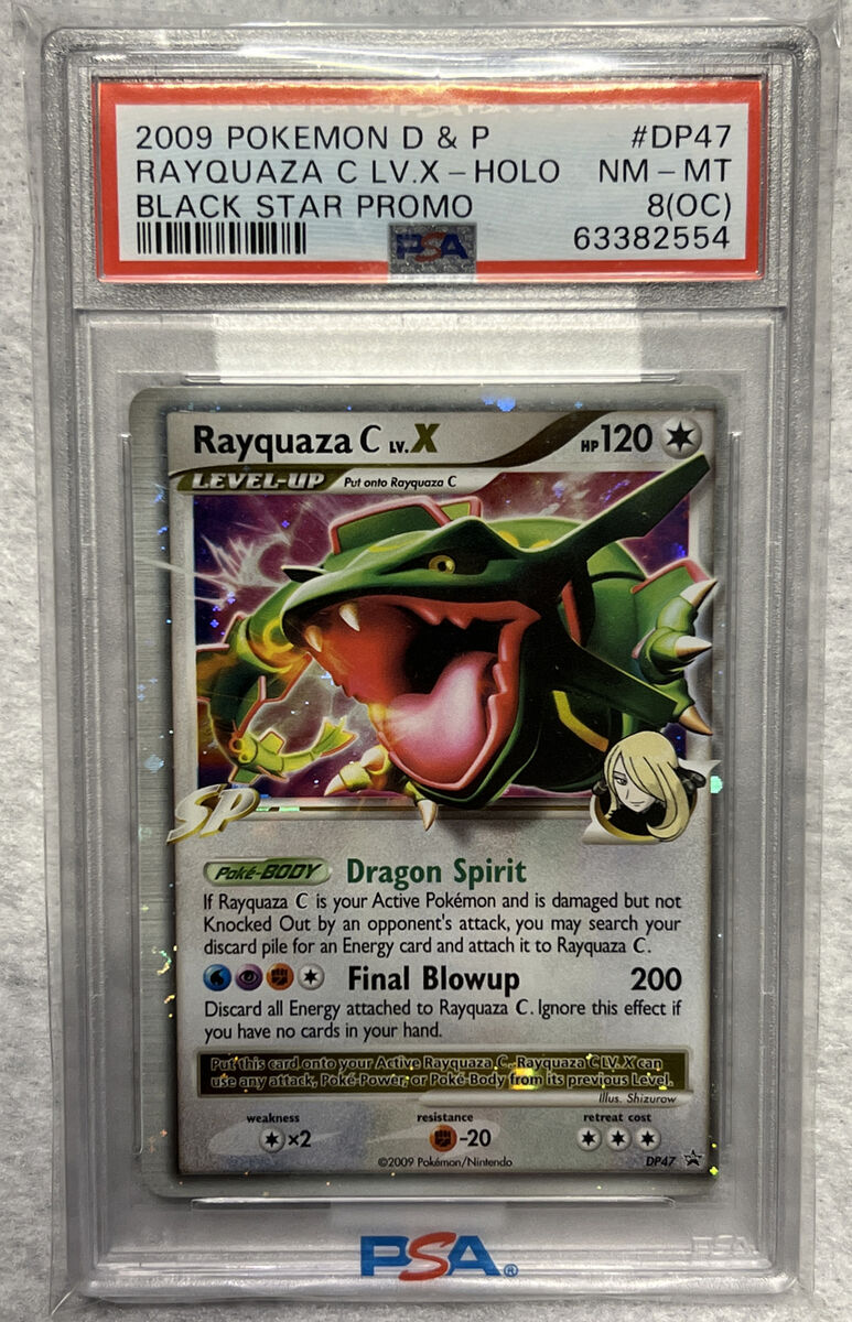 PSA 8(OC) 2009 Pokémon D & P Rayquaza C Lv.X - Holo Black PSA 8(OC) 2009 Pokémon D & P Rayquaza C Lv.X - Holo Black