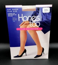 Hanes Too Day Sheer Plus Control Top Reinforced Toe Style E55 Size 1Q