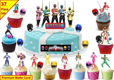 Power Rangers Cup Cake Scene Toppers Wafer Edible Stand Up