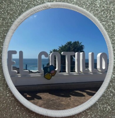 3 Zoll El Cotillo Fuerteventura Kanarische Inseln Schild Bügelbild/Aufnähen Patch Abzeichen 