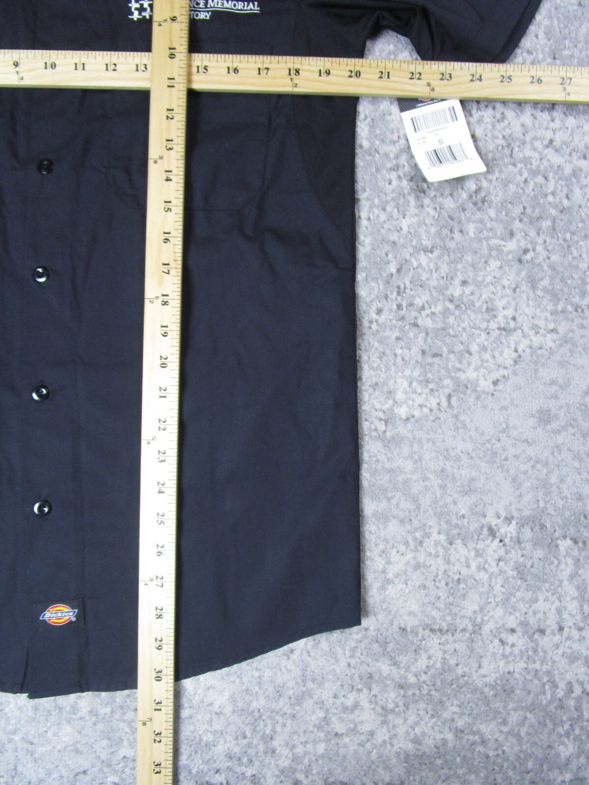 Dickies Dress Shirt Men Small [Packs of 2) Torrance Memorial Black Short Sleeve image 8