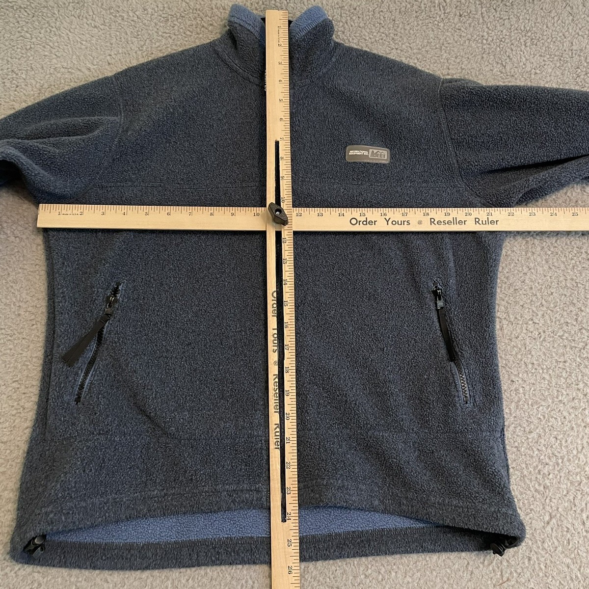 VINTAGE REI Jacket Womens Small Blue Fleece Logo Polartec Sweater