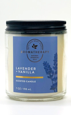 Bath & Body Works Sleep Lavender + Vanilla Medium Scented Single Wick Candle 7oz