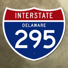 Delaware interstate 295 Wilmington Newport highway route marker road sign 13x11