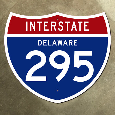 Delaware interstate 295 Wilmington Newport highway route marker road sign 21x18