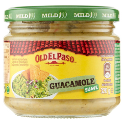 Old el Paso Salsa Guacamole-Sauce auf Avocado Basis,Würzsauce 320g Glas