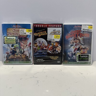 Muppet DVD Lot Treasure Island/Great Muppet Caper/In Space/Take Manhattan SEALED