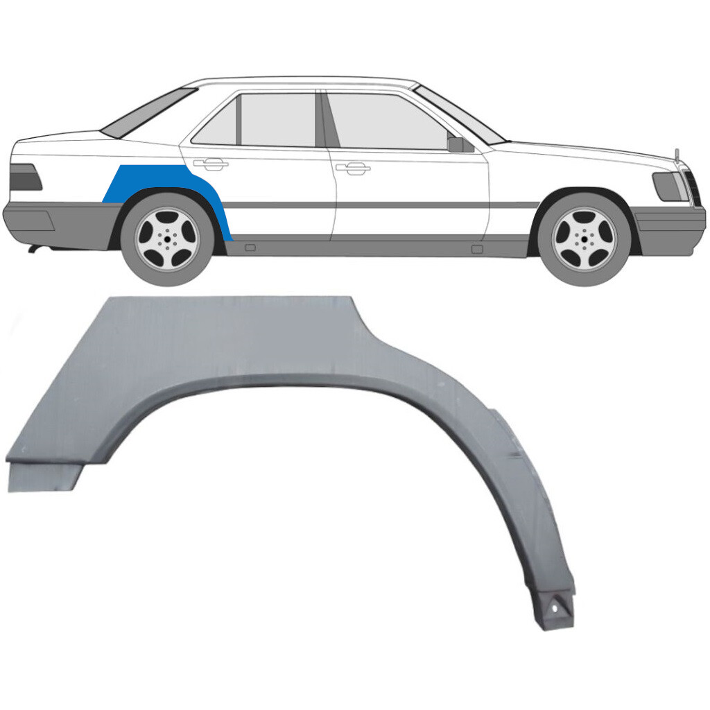 MERCEDES E-CLASS W124 REAR WHEEL ARCH REPAIR PANEL REAR WING / RIGHT RH