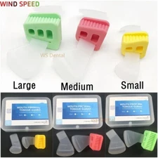 Dental Tongue Guard Mouth Prop Bite Blocks Rubber Opener Cheek Retractor S/M/L