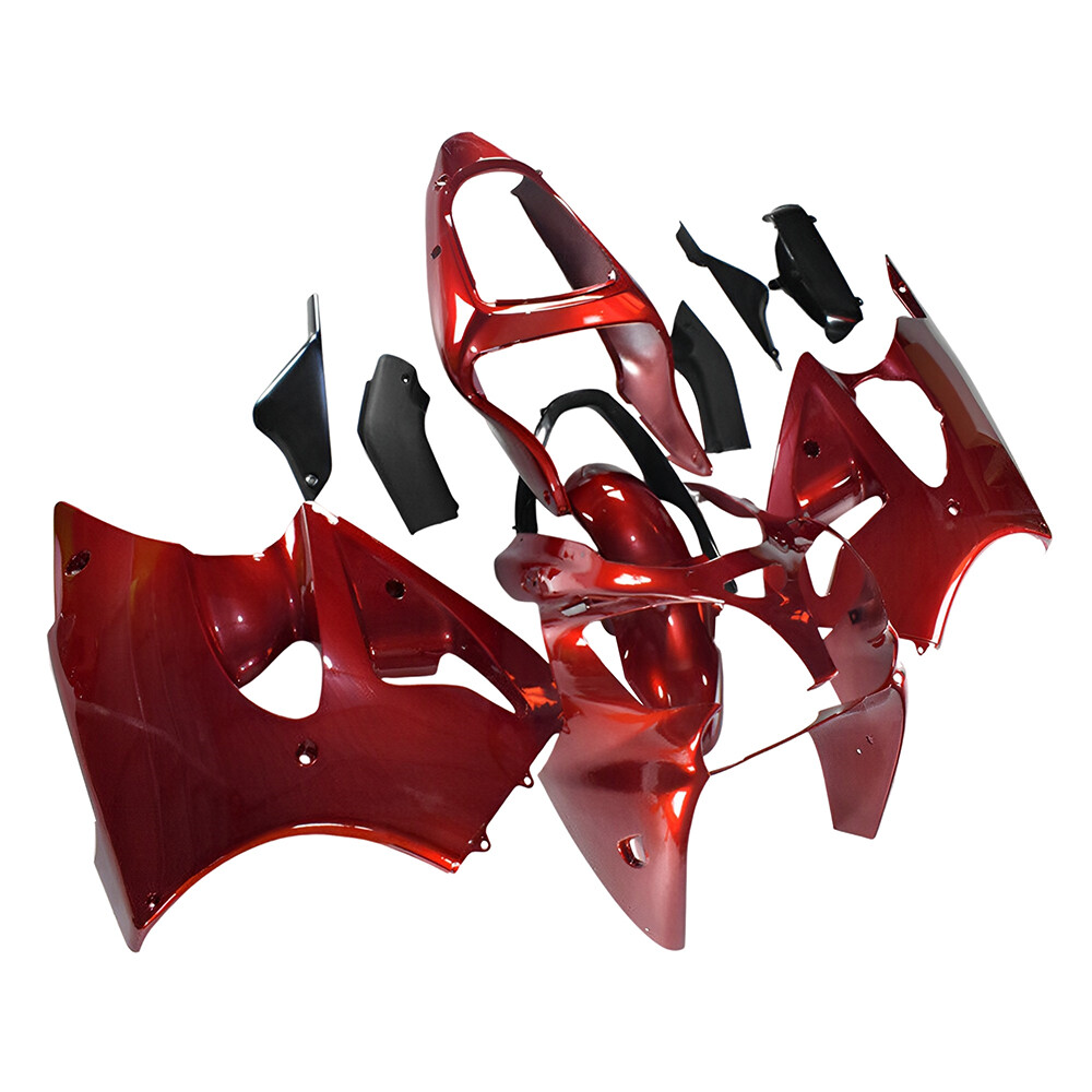 Plastics Red Fairing Kit for Ninja ZX6R 2000 2001 2002 ZX600J