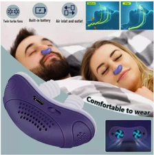 New Sleep Apnea Stop Snore Aid Stopper Micro Electric Noise Anti Snoring Device